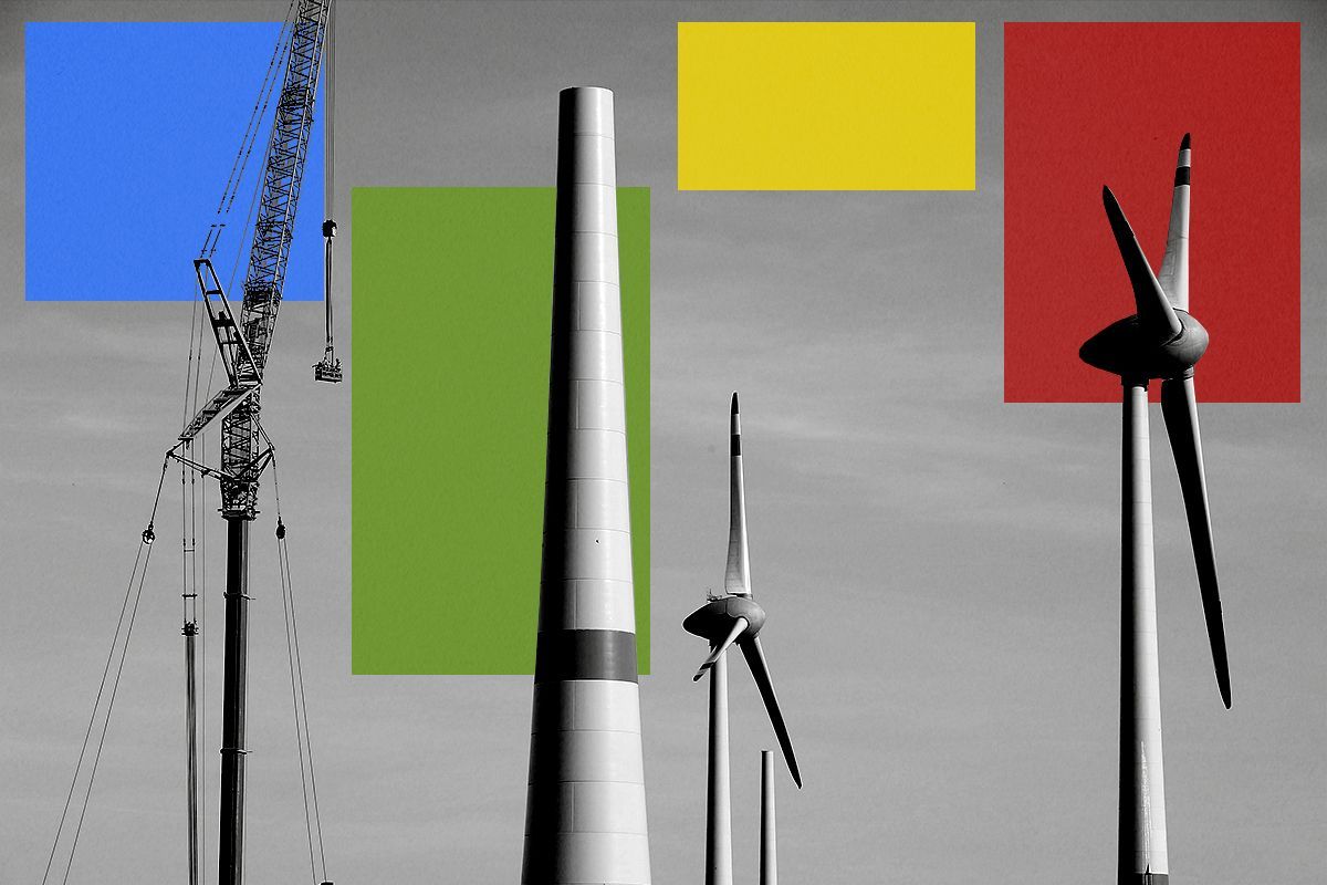 Wind turbine construction.