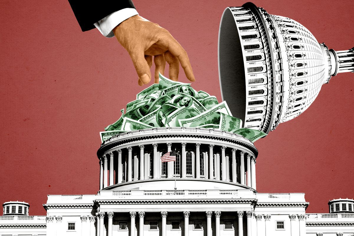 The Capitol filled with money.