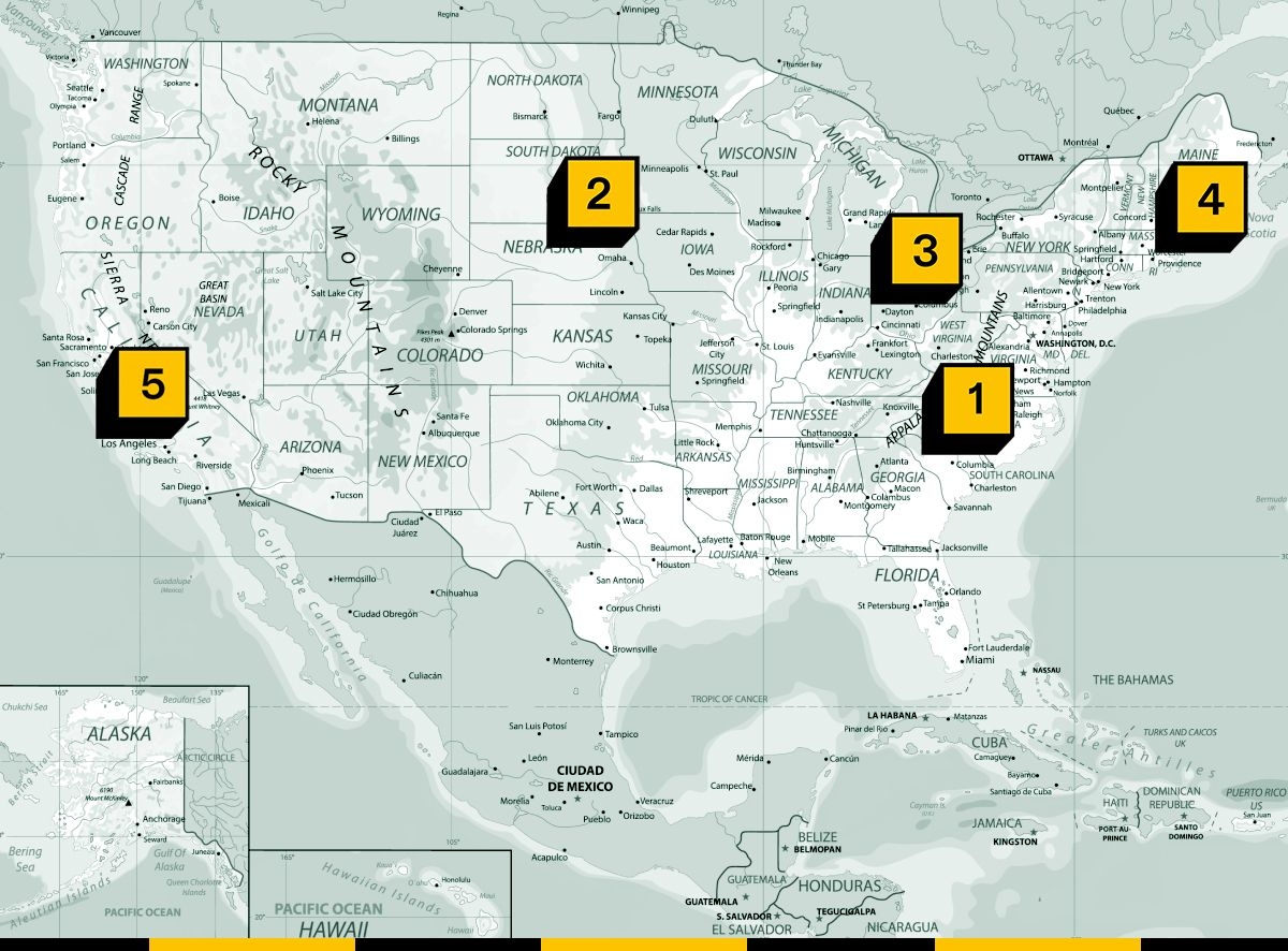 Map of projects.