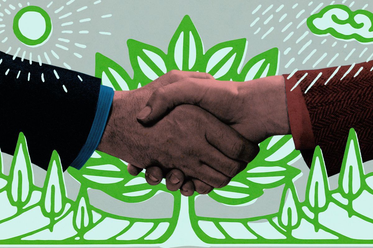 A handshake.