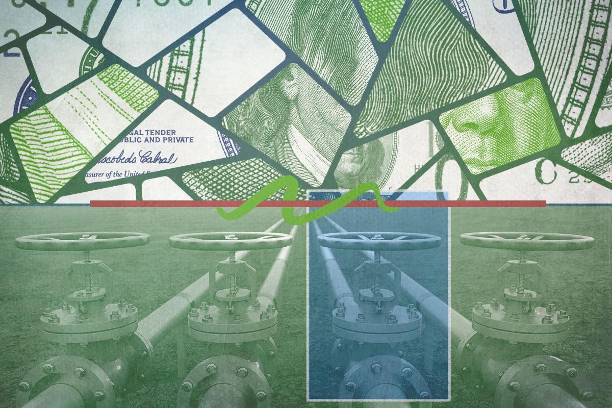 Money and gas lines.