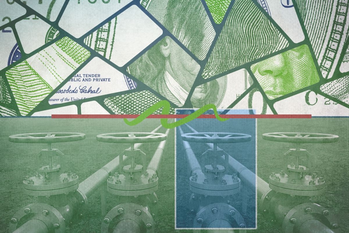 Money and gas lines.