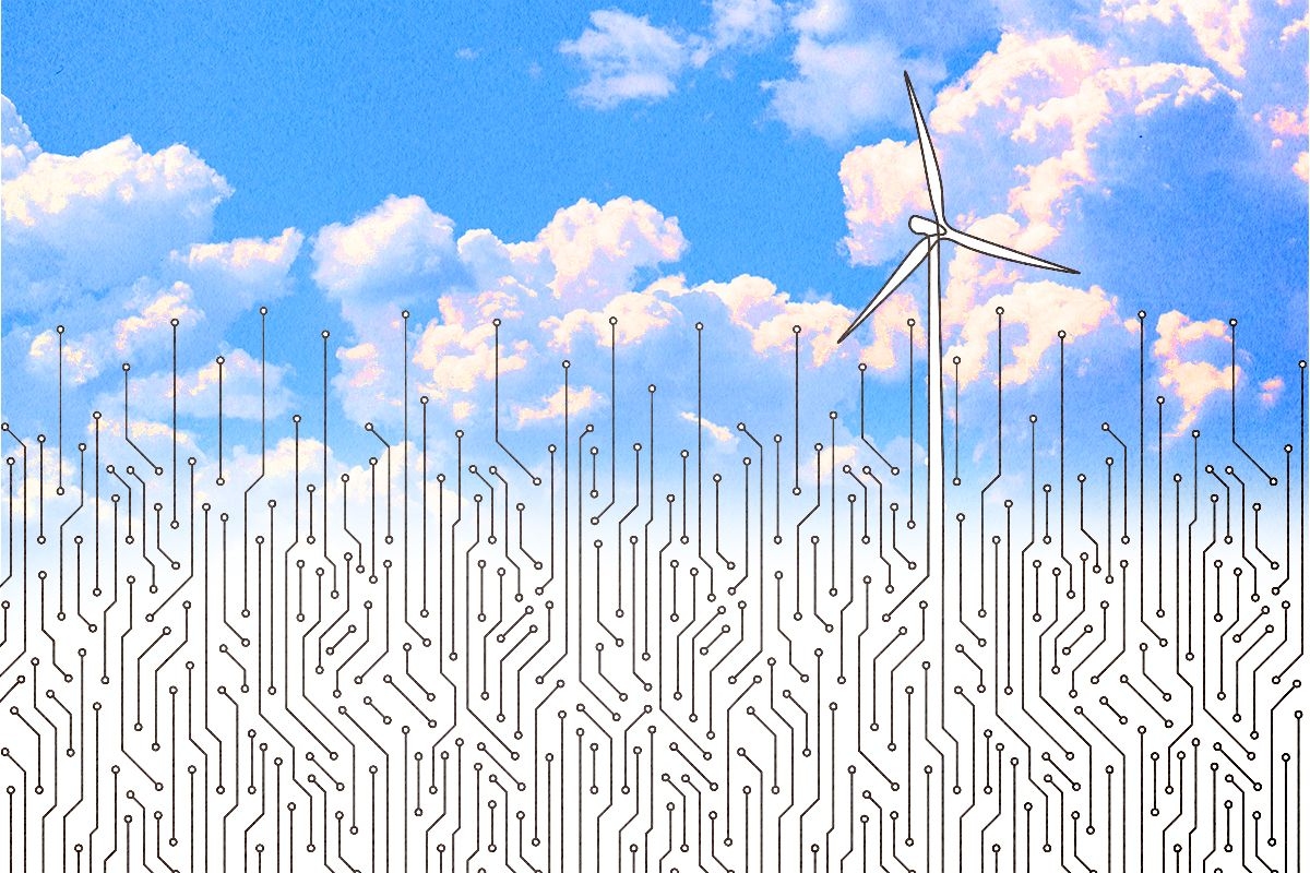 Circuits and a wind turbine.