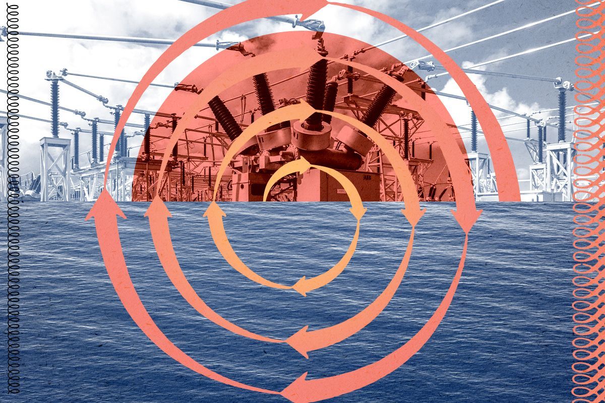 A substation and water.