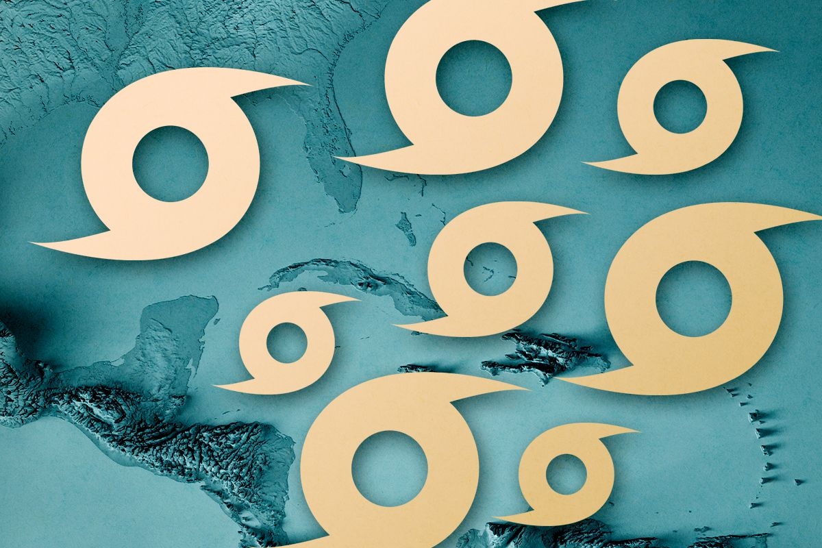 Hurricanes in the Atlantic.