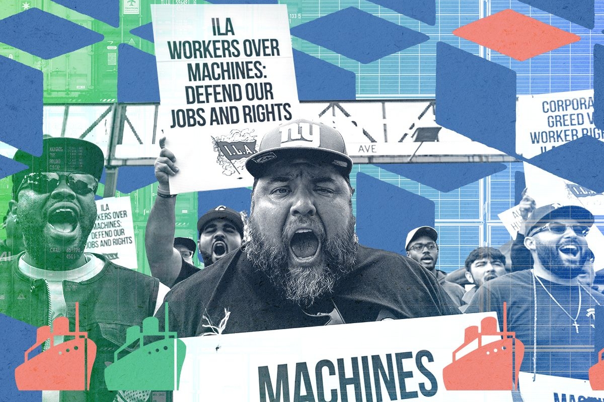 Striking dockworkers.