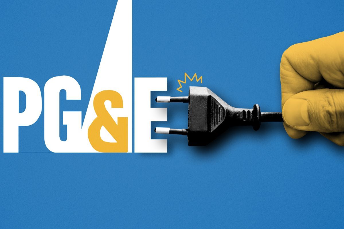 Plugging into the PG&E logo.