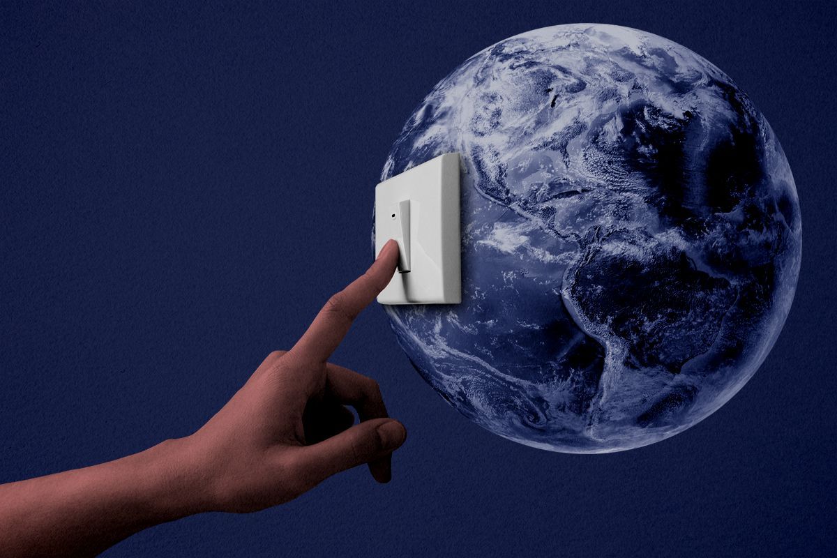 A light switch on Earth.