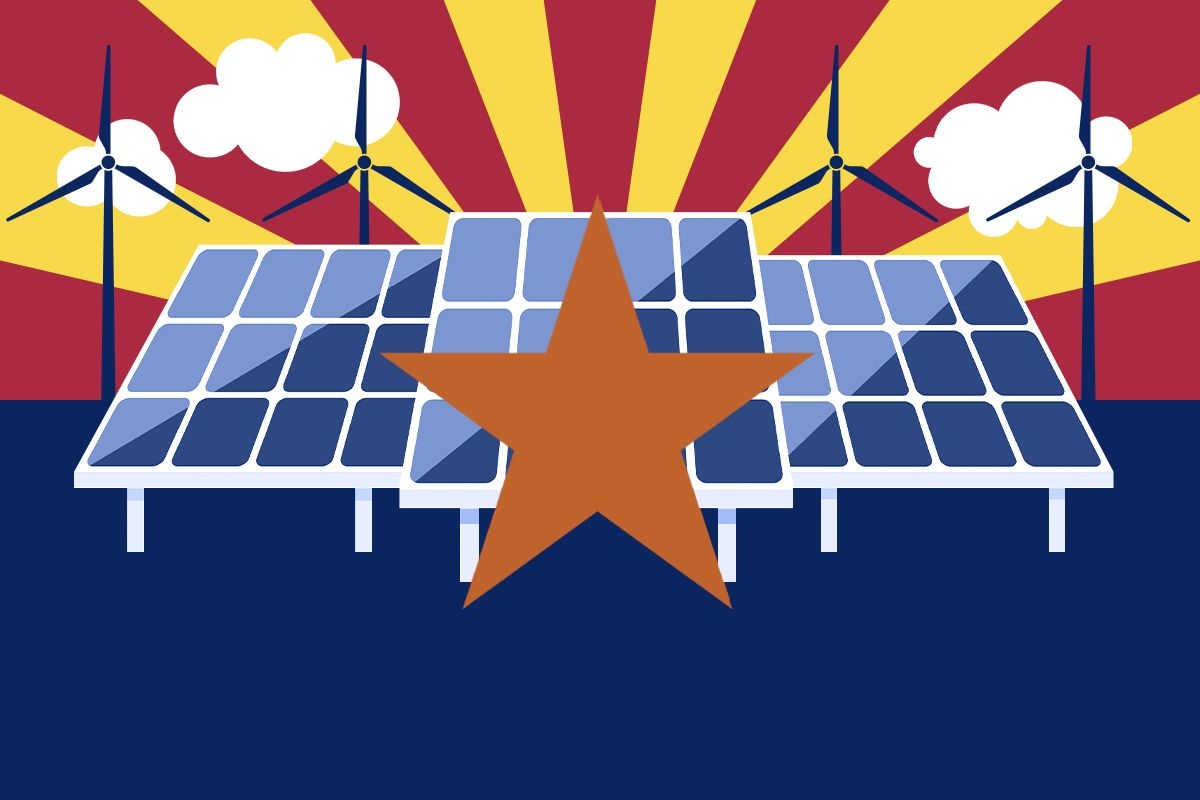 The Arizona flag and clean energy.