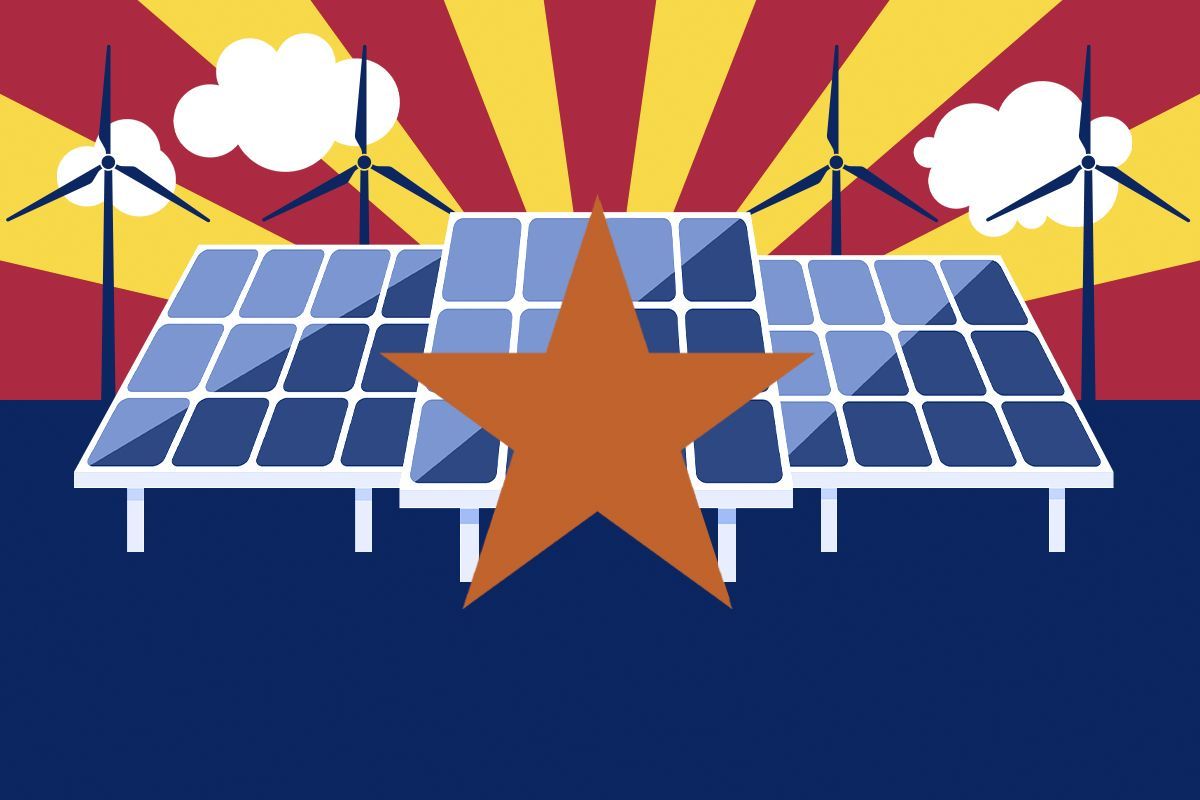The Arizona flag and clean energy.
