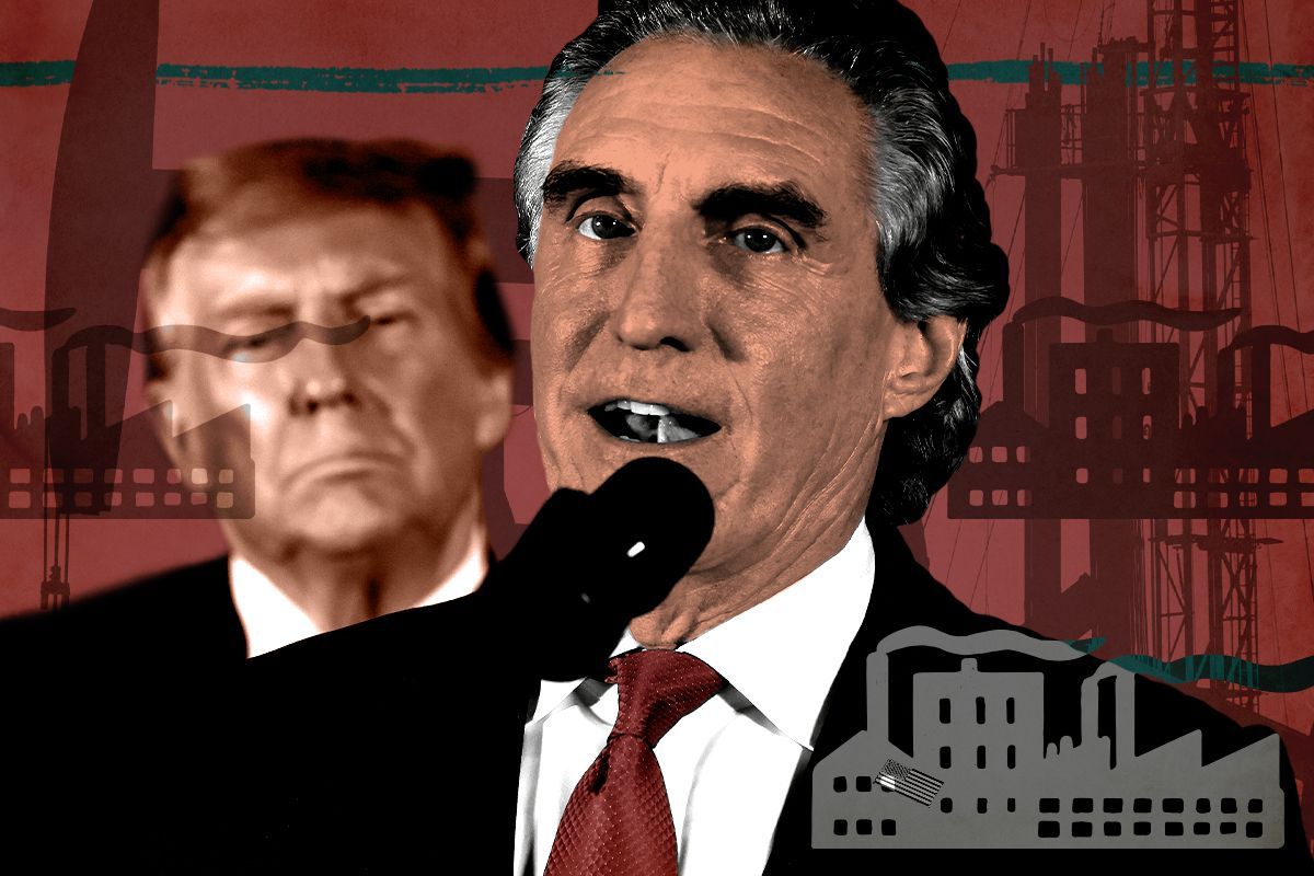 Doug Burgum and Donald Trump.