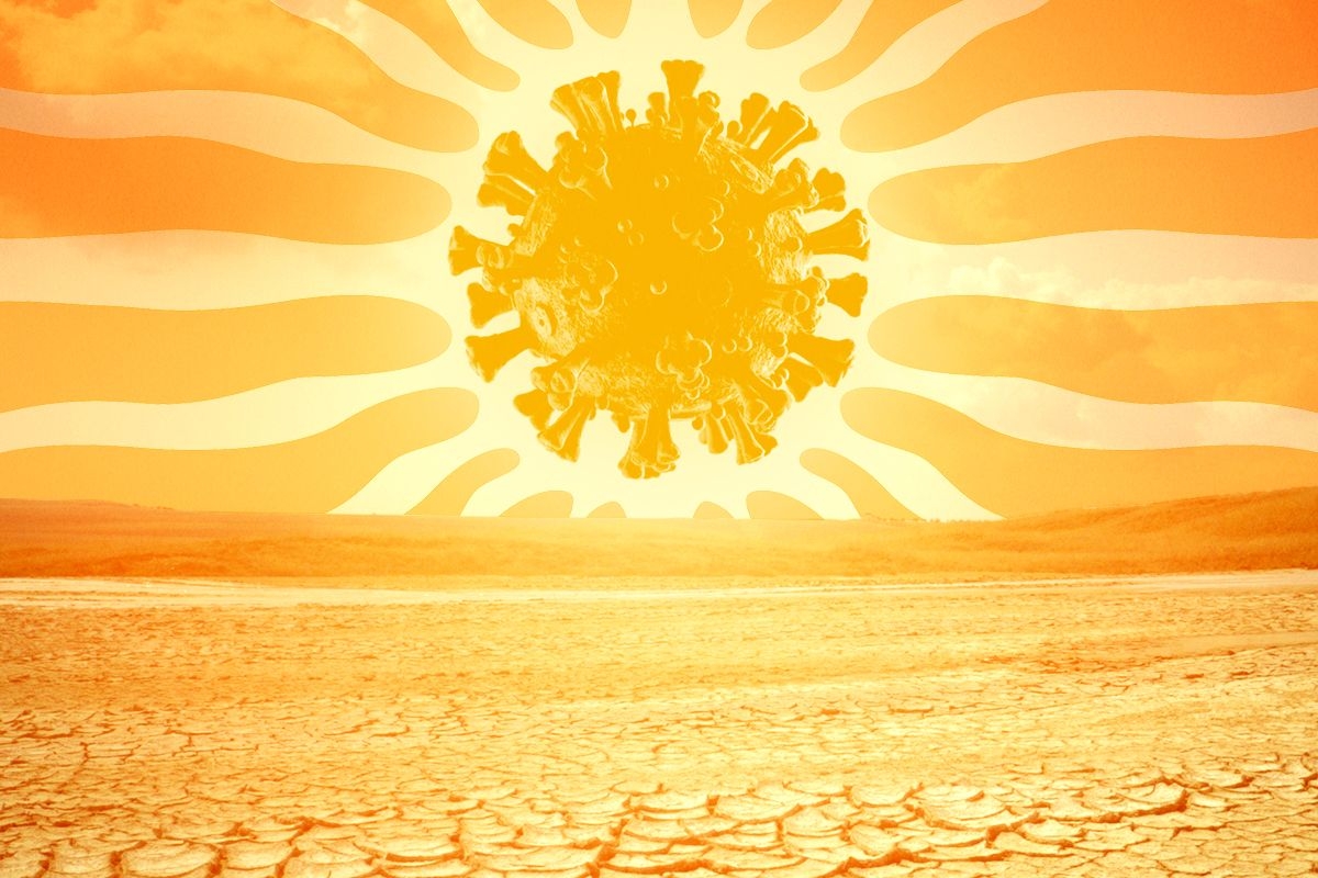 A sun made of COVID.