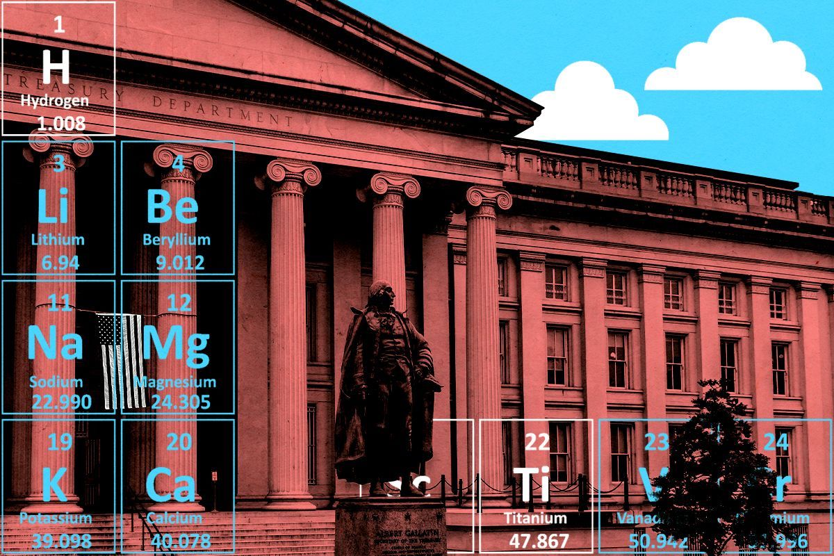 The Treasury building.