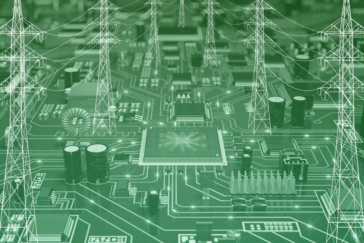 Circuits and power lines.