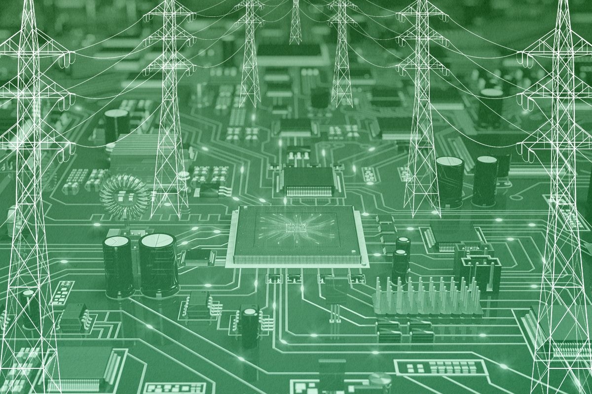 Circuits and power lines.