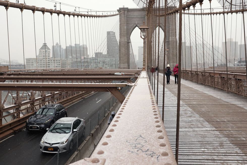 The Brooklyn Bridge as congestion pricing went into effect.
