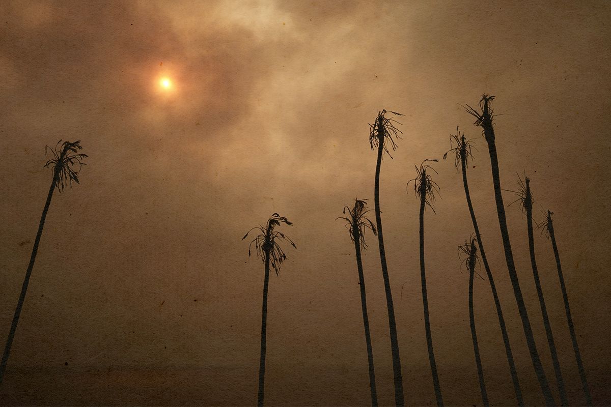 Los Angeles during wildfires.