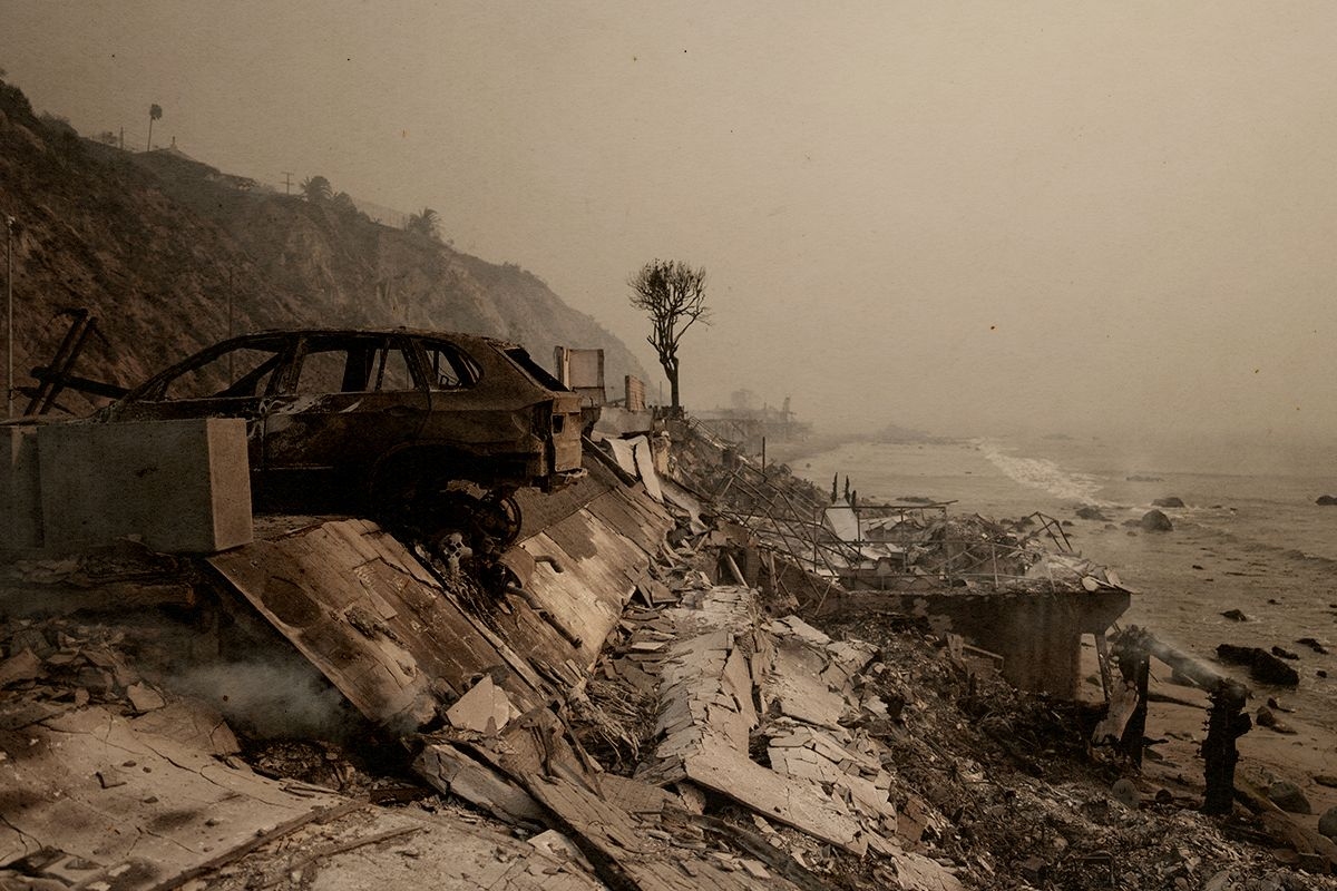Los Angeles fire destruction.
