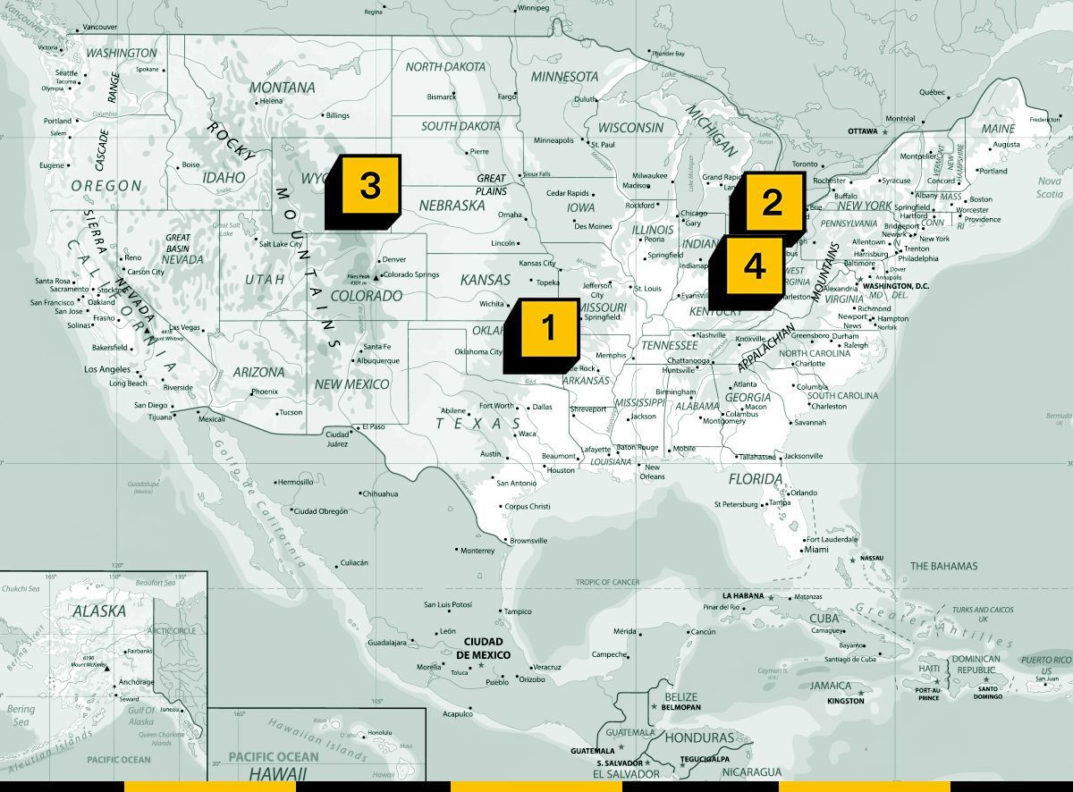 Map of renewable energy fights.