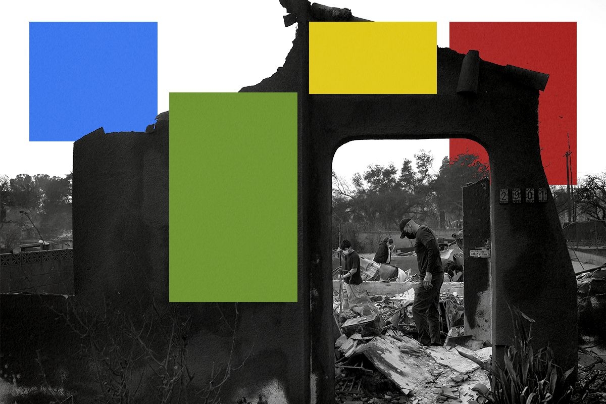 Los Angeles fire destruction.