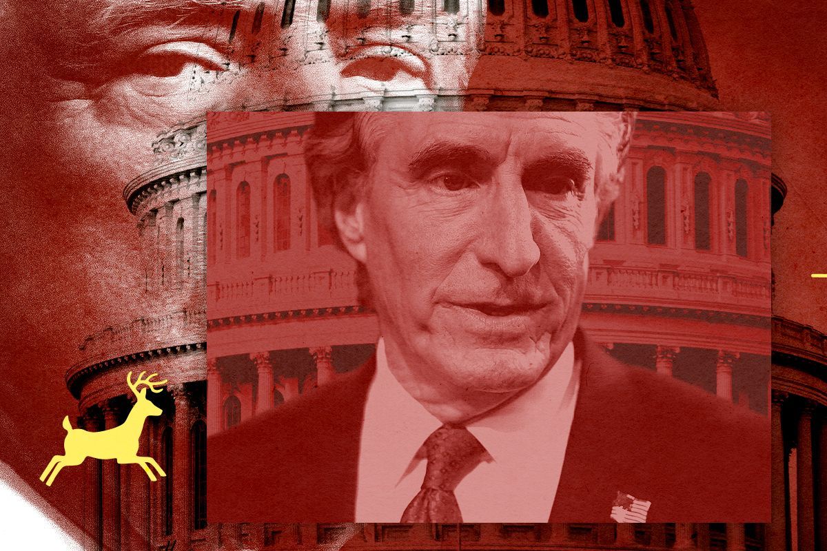 Doug Burgum and Donald Trump.