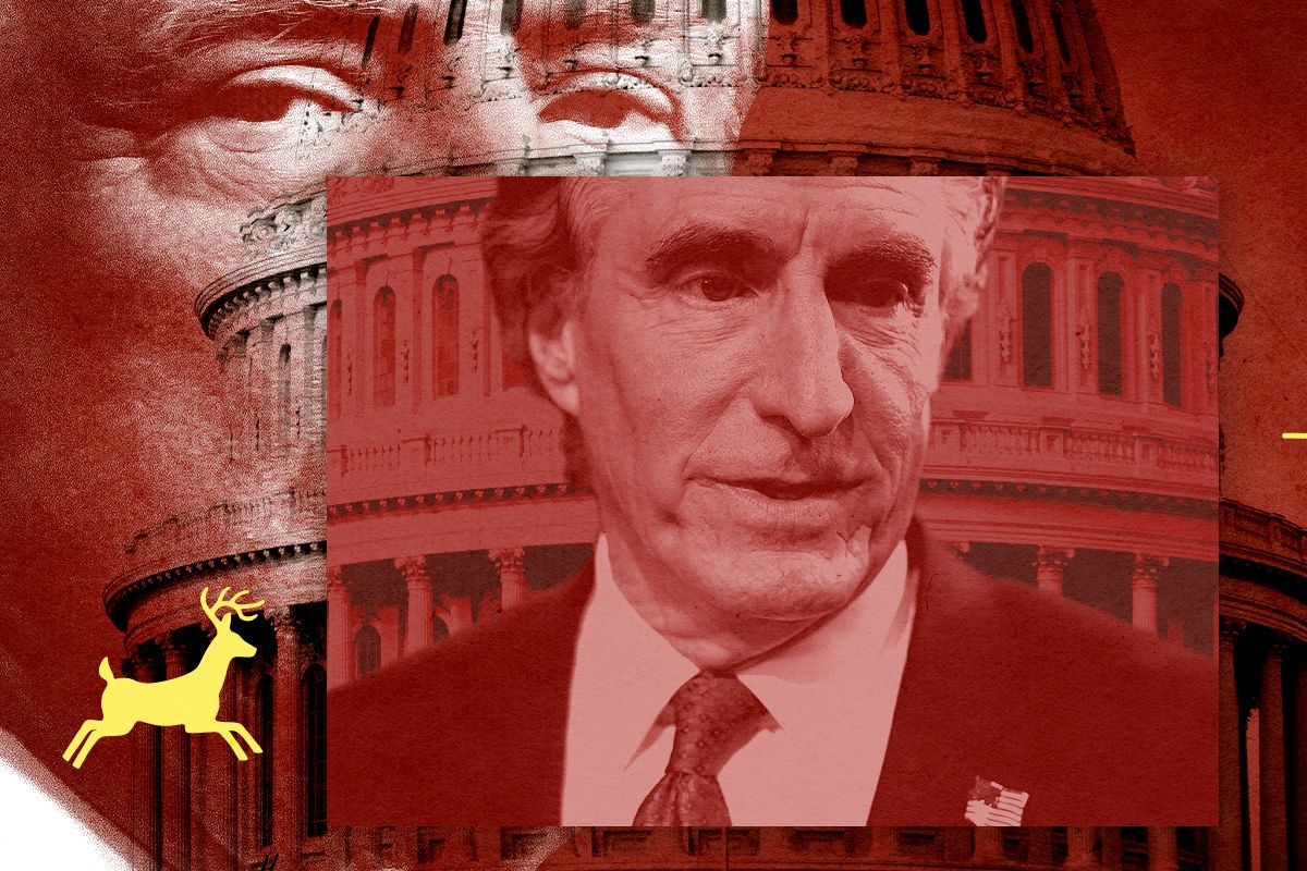 Doug Burgum and Donald Trump.