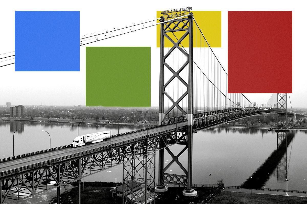 The Ambassador Bridge.