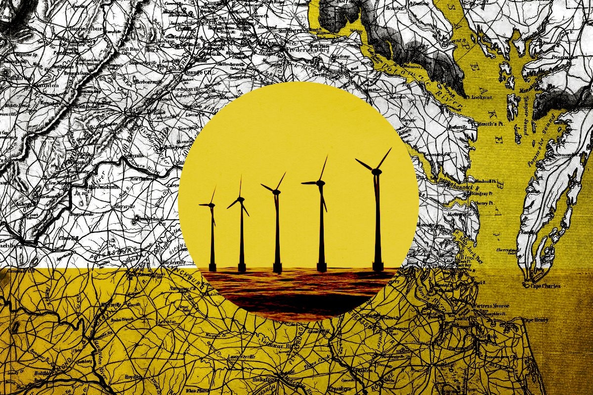 Wind turbines and Virginia.