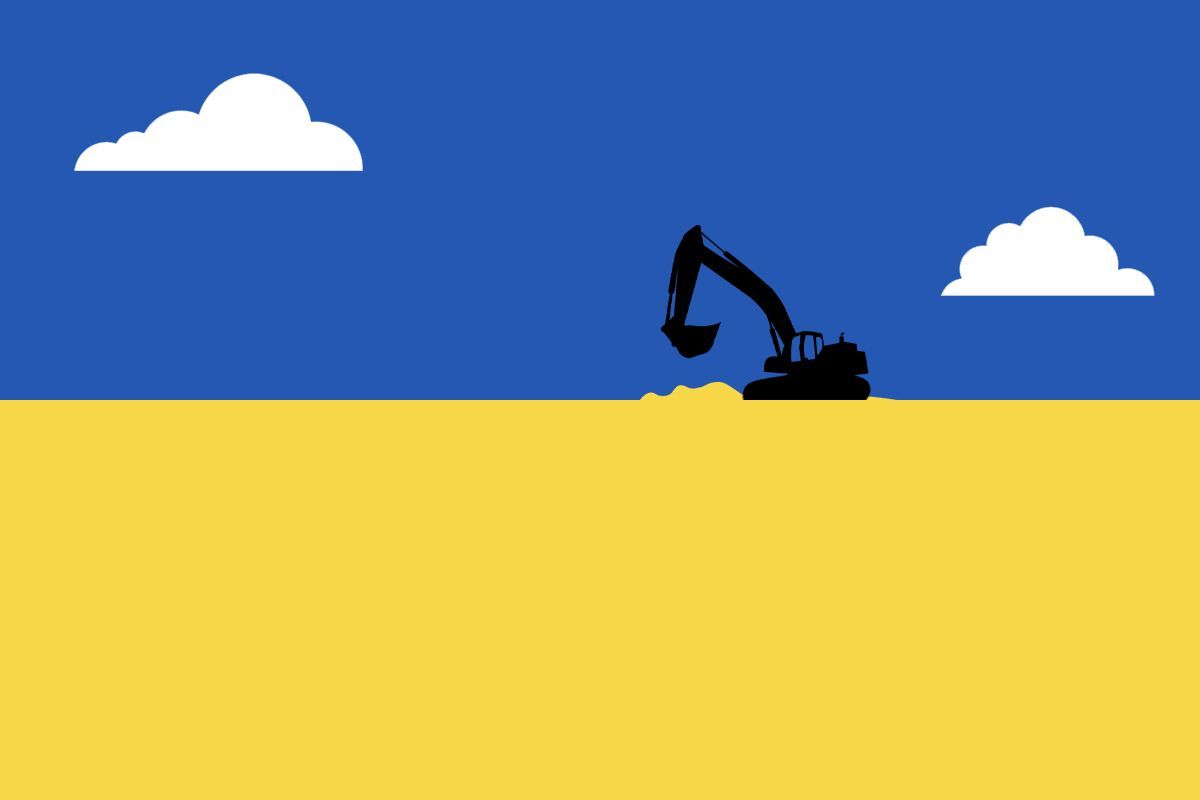 Digging in Ukraine.
