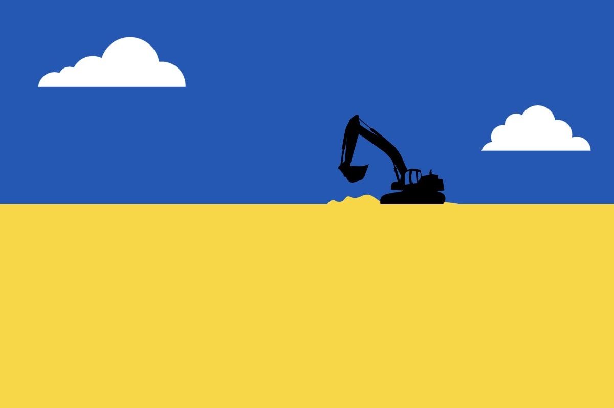 Digging in Ukraine.