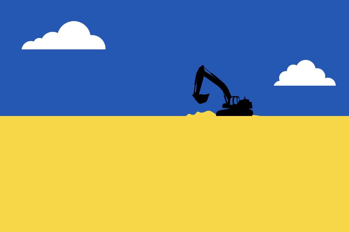 Digging in Ukraine.