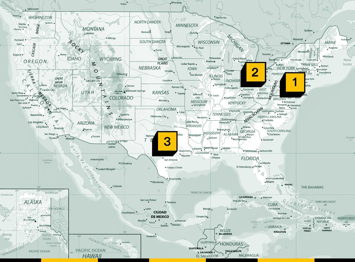 Map of renewable energy conflicts.