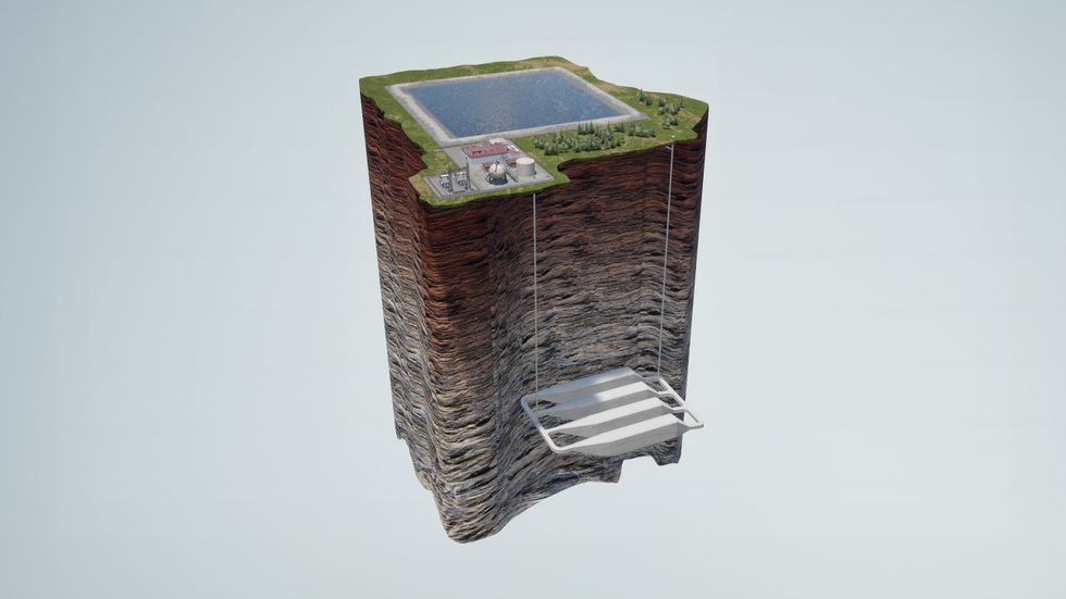 Hydrostor's advanced compressed air energy storage technology.