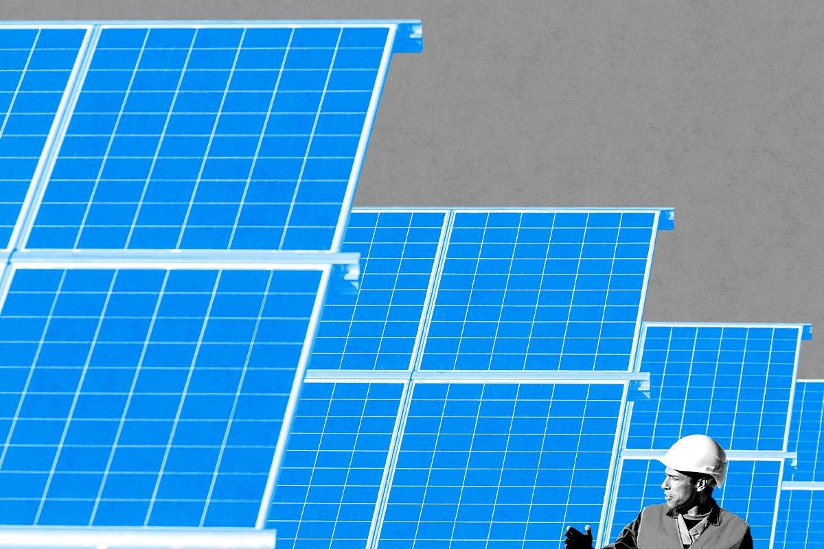 A solar panel worker.