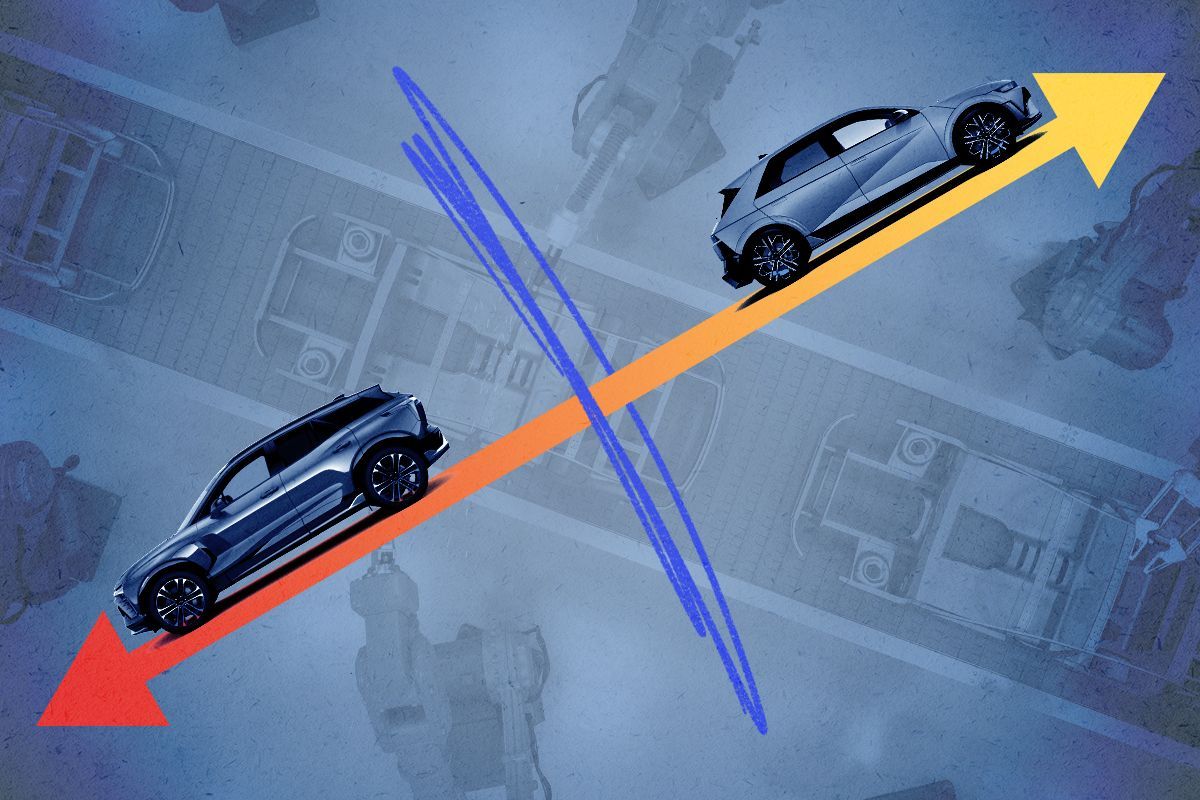EVs on an arrow.