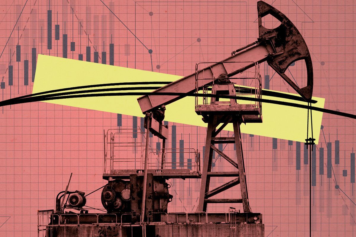 An oil derrick.