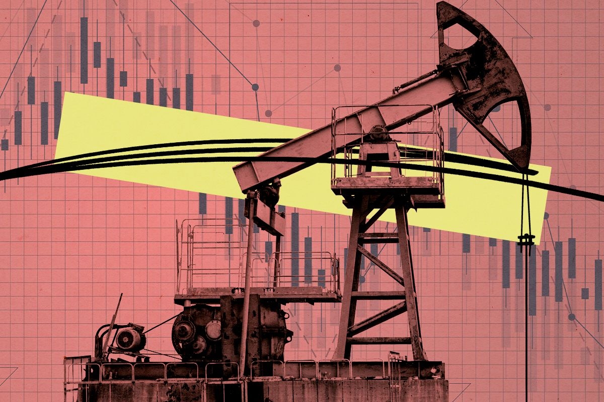 An oil derrick.