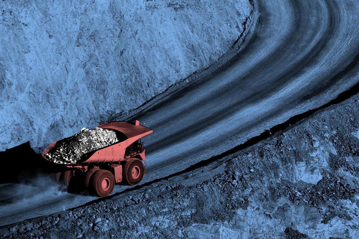 A mining truck.