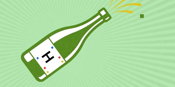 A bottle of champagne.