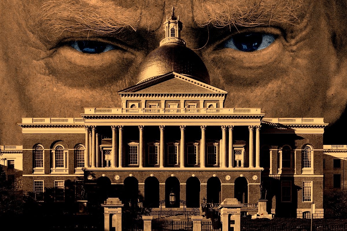 Donald Trump and the Massachusetts statehouse.