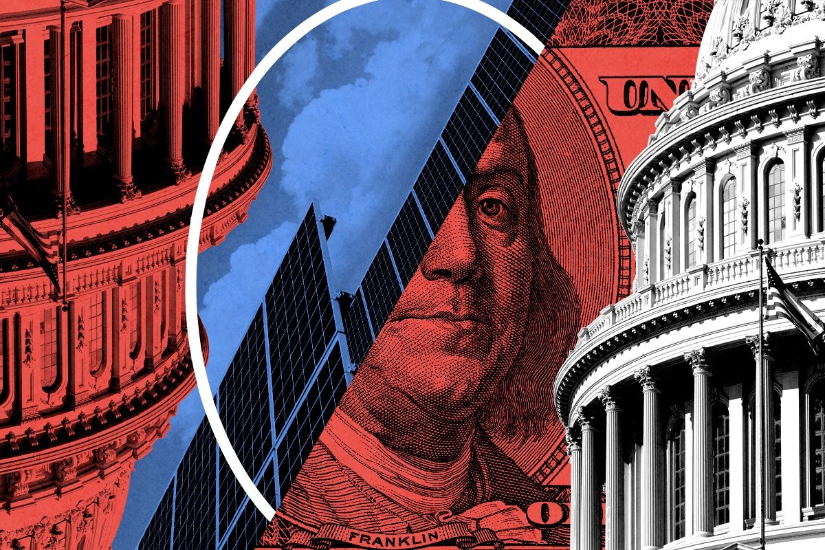 The Capitol, money, and solar panels.