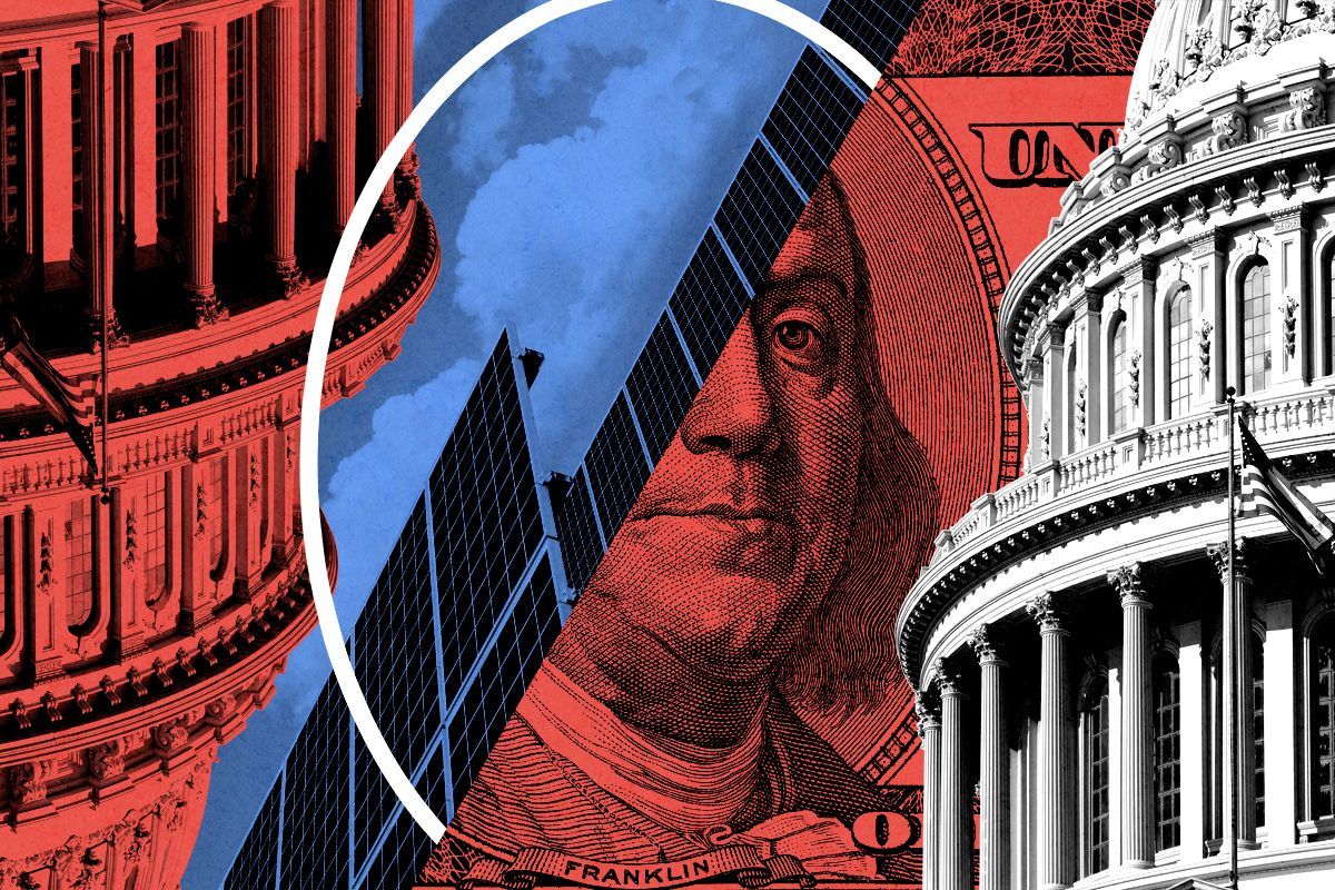 The Capitol, money, and solar panels.