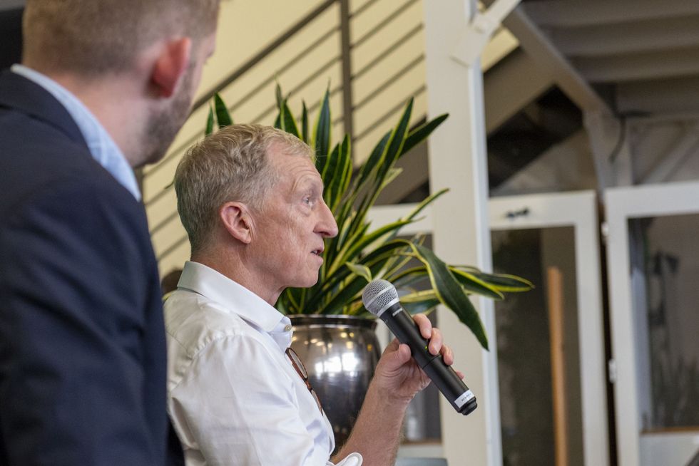 Tom Steyer and Robinson Meyer.