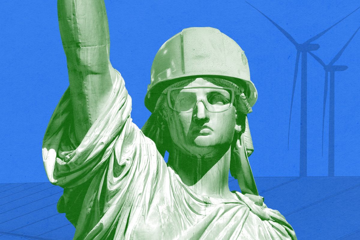 The Statue of Liberty.