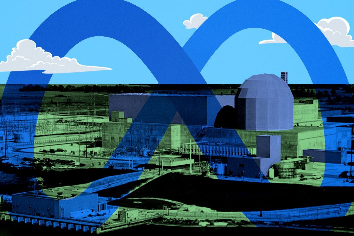 A Constellation plant and the Meta logo.