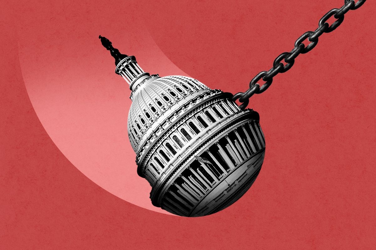 The Capitol as a wrecking ball.