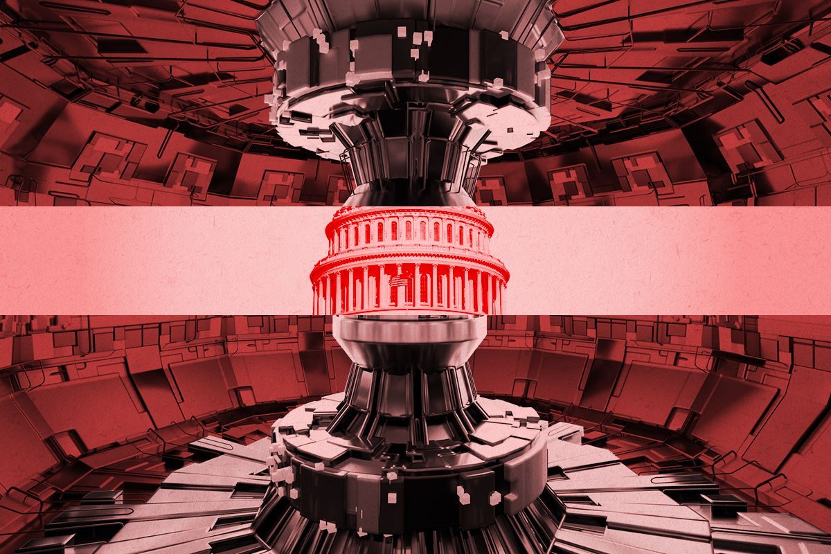 A tokamak and the Capitol.