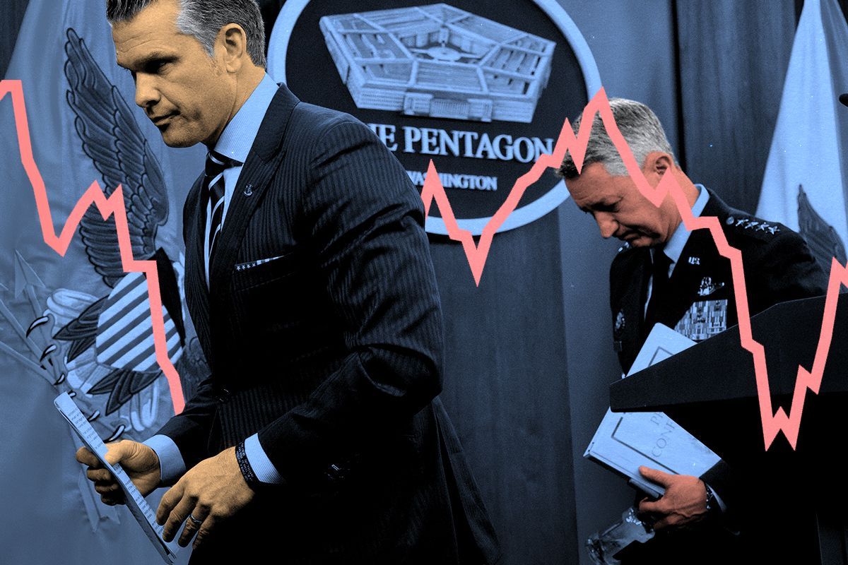 Pete Hegseth and Dan Caine.