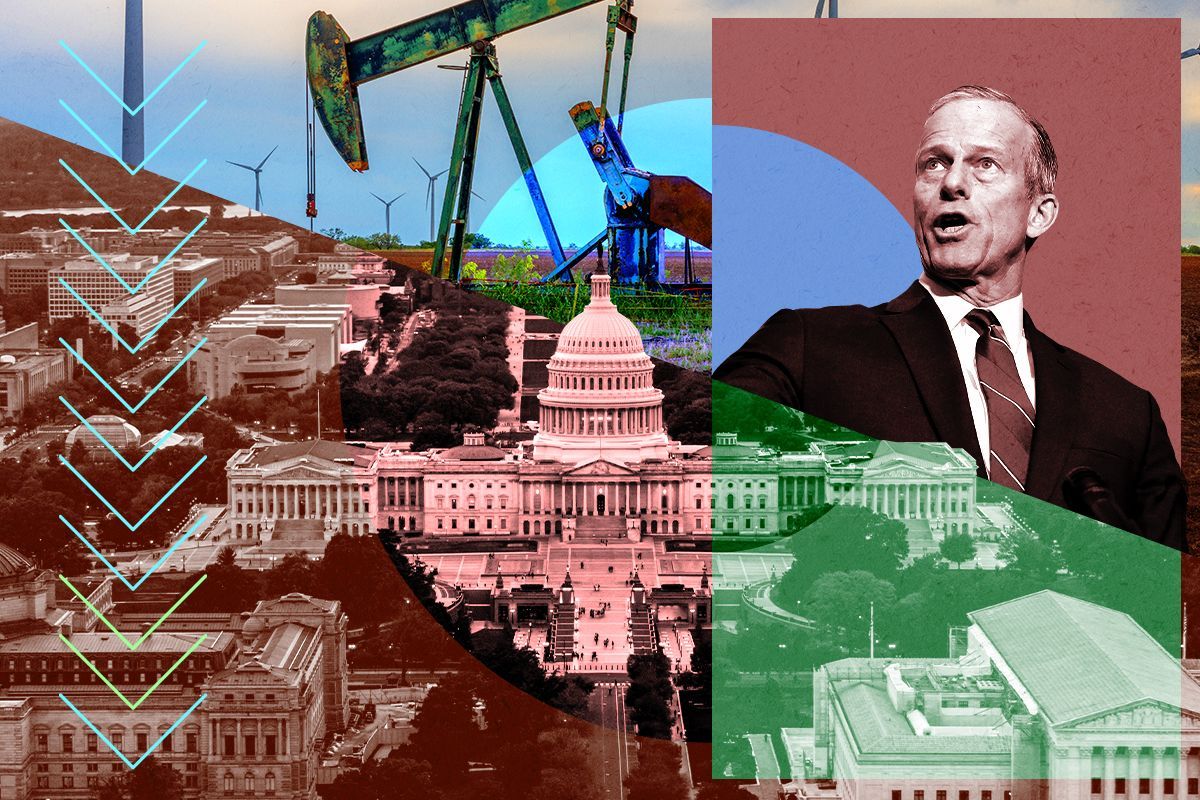 The Capitol and John Thune.