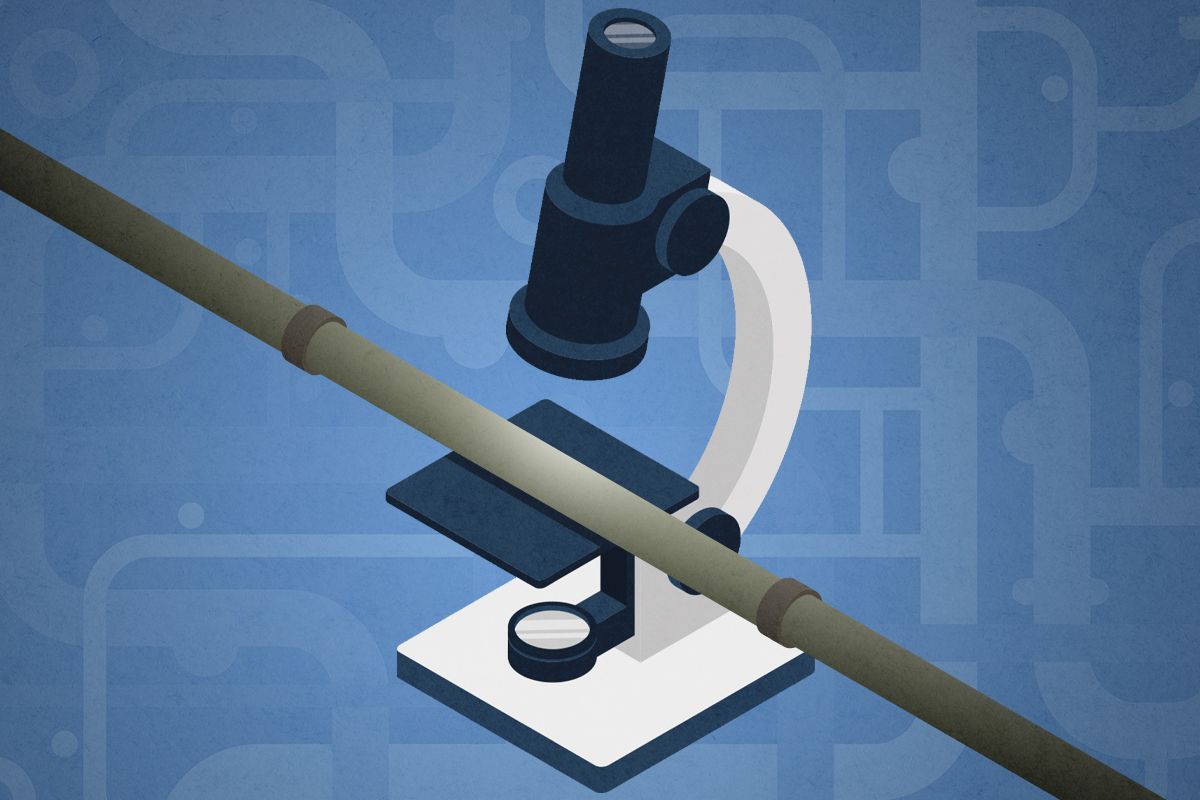 A microscope and pipe.